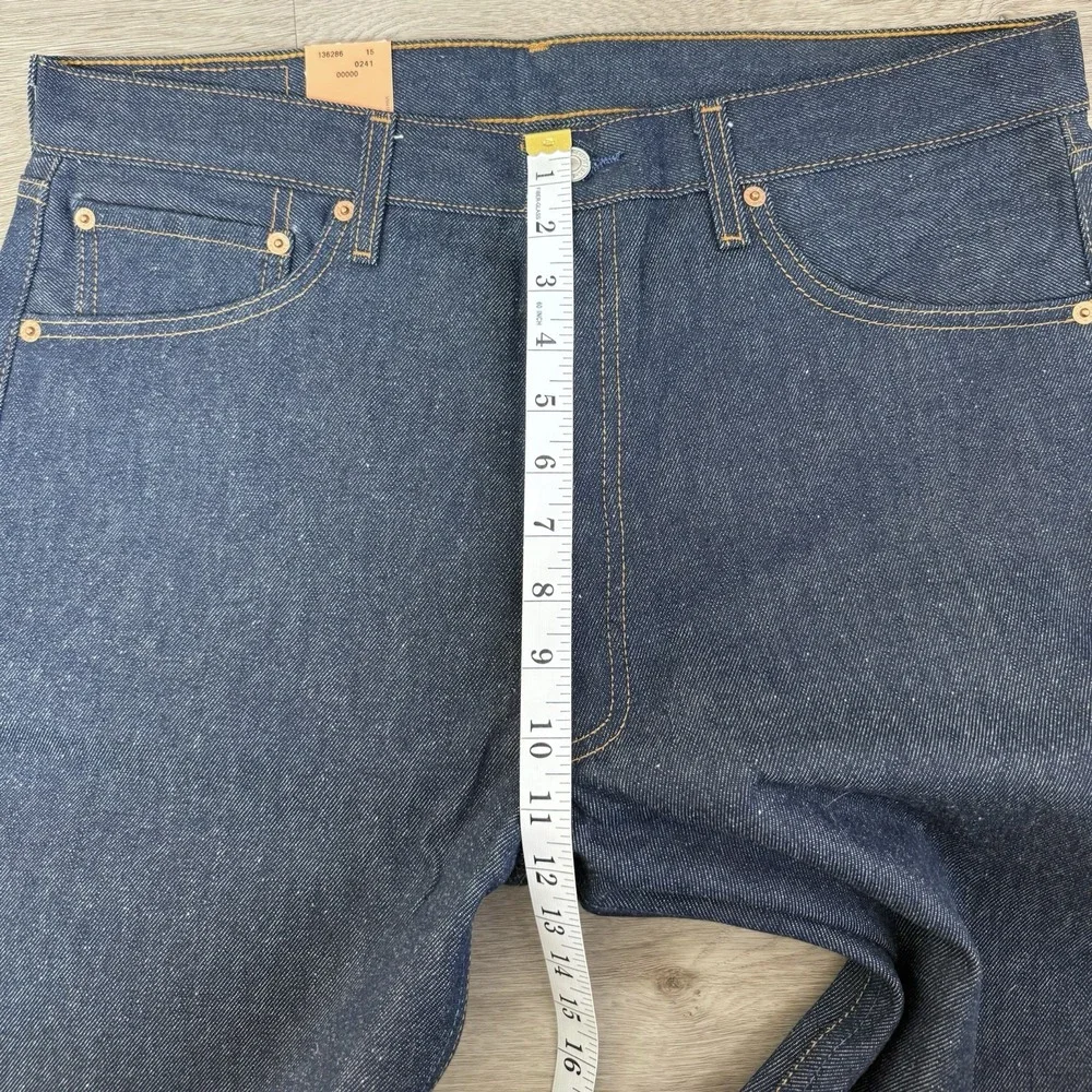 VTG Levis 501XX Shrink To Fit Jeans 35x33 Deadstock Raw Denim 2001 NOS 501 0000